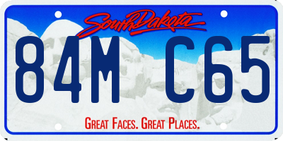SD license plate 84MC65