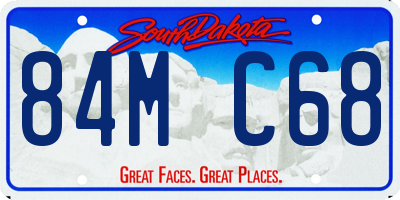 SD license plate 84MC68