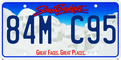 SD license plate 84MC95