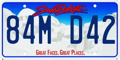 SD license plate 84MD42