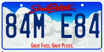 SD license plate 84ME84