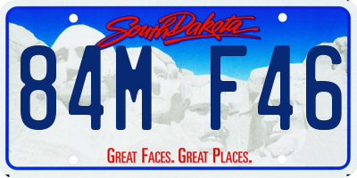 SD license plate 84MF46