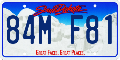 SD license plate 84MF81