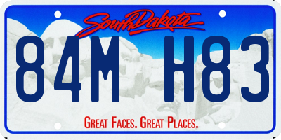 SD license plate 84MH83