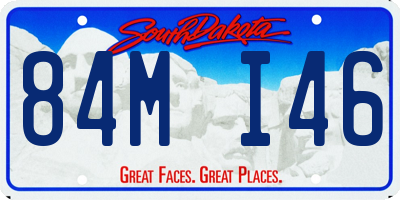 SD license plate 84MI46