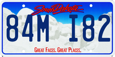 SD license plate 84MI82