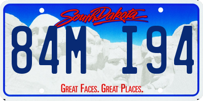 SD license plate 84MI94