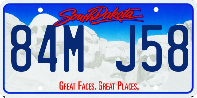 SD license plate 84MJ58