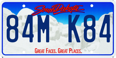 SD license plate 84MK84