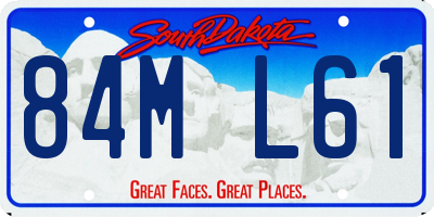 SD license plate 84ML61