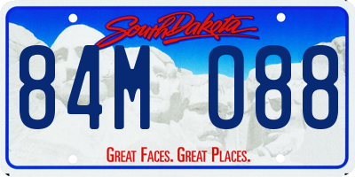 SD license plate 84MO88