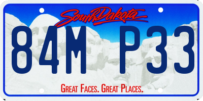 SD license plate 84MP33