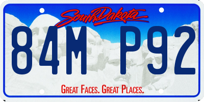 SD license plate 84MP92