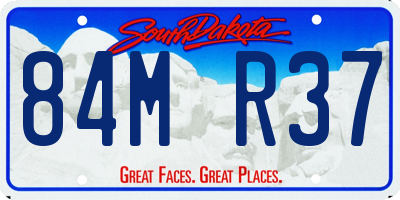 SD license plate 84MR37