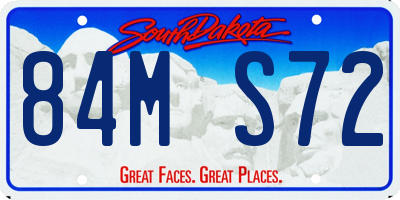 SD license plate 84MS72