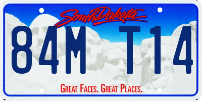 SD license plate 84MT14