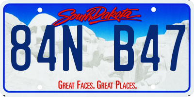 SD license plate 84NB47
