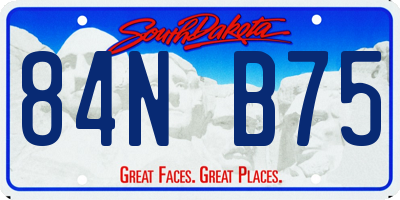 SD license plate 84NB75