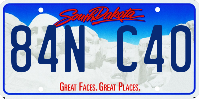 SD license plate 84NC40