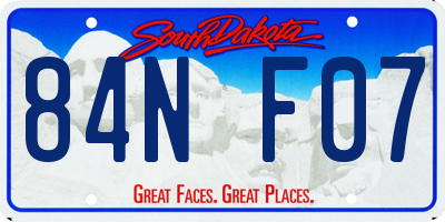 SD license plate 84NF07