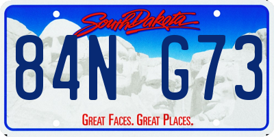 SD license plate 84NG73
