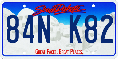 SD license plate 84NK82