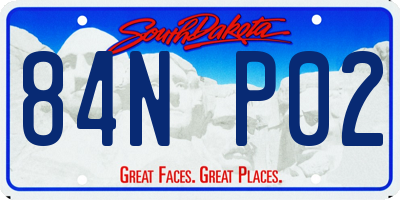 SD license plate 84NP02