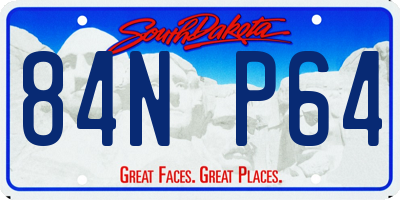 SD license plate 84NP64