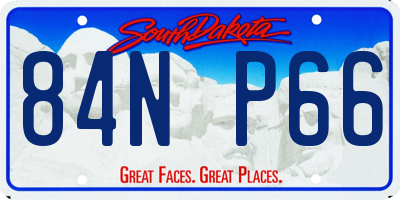 SD license plate 84NP66