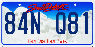 SD license plate 84NQ81