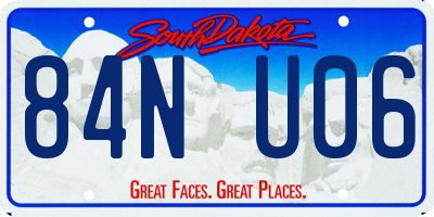 SD license plate 84NU06