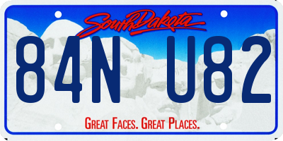 SD license plate 84NU82