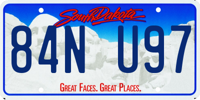 SD license plate 84NU97
