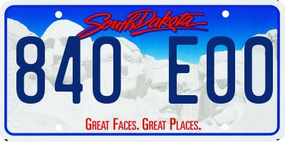 SD license plate 84OE00