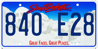 SD license plate 84OE28