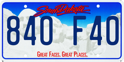 SD license plate 84OF40