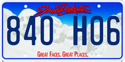 SD license plate 84OH06