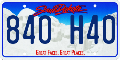 SD license plate 84OH40