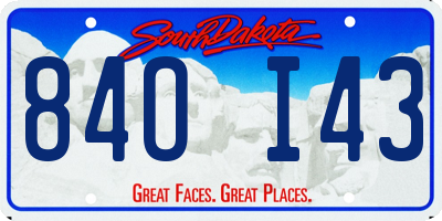 SD license plate 84OI43
