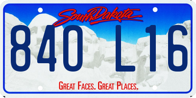 SD license plate 84OL16