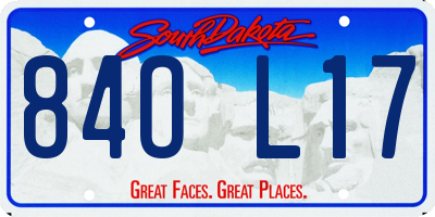 SD license plate 84OL17