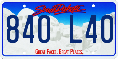 SD license plate 84OL40
