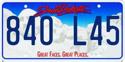SD license plate 84OL45