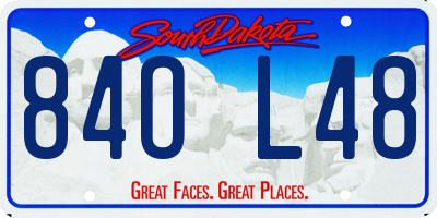 SD license plate 84OL48