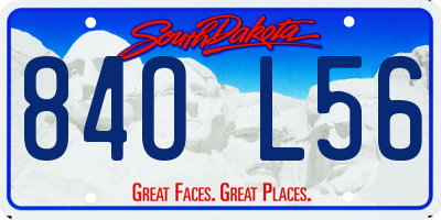 SD license plate 84OL56