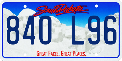 SD license plate 84OL96