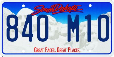 SD license plate 84OM10