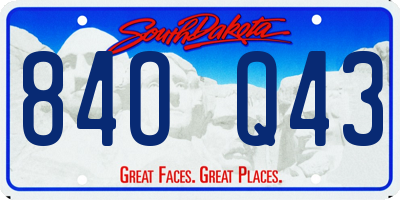 SD license plate 84OQ43