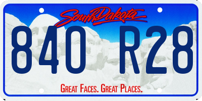 SD license plate 84OR28