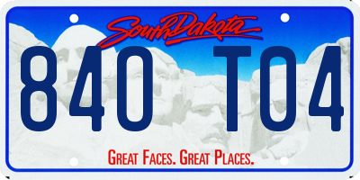 SD license plate 84OT04
